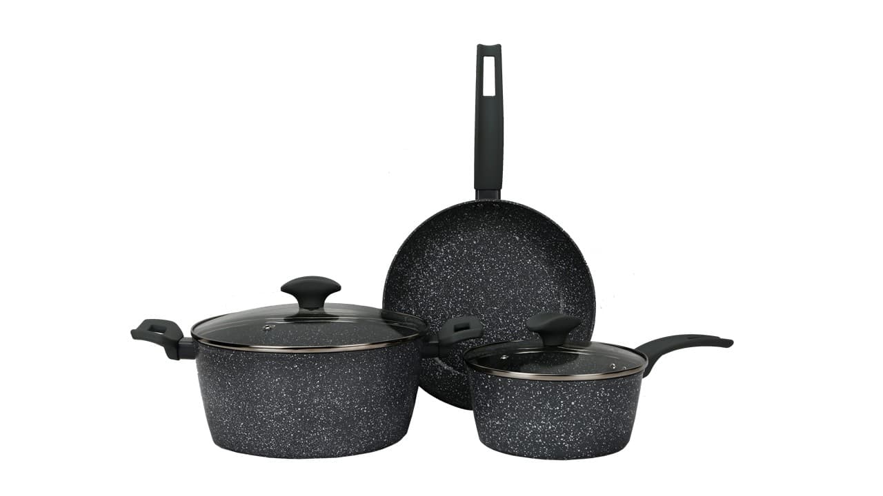 Batería Set Cocina 5 Piezas Cerámico Antiadherente