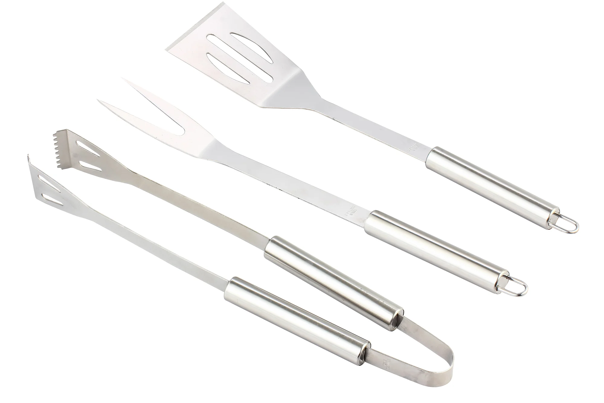 Set x3 Utensilios BBQ Acero — imagen 1