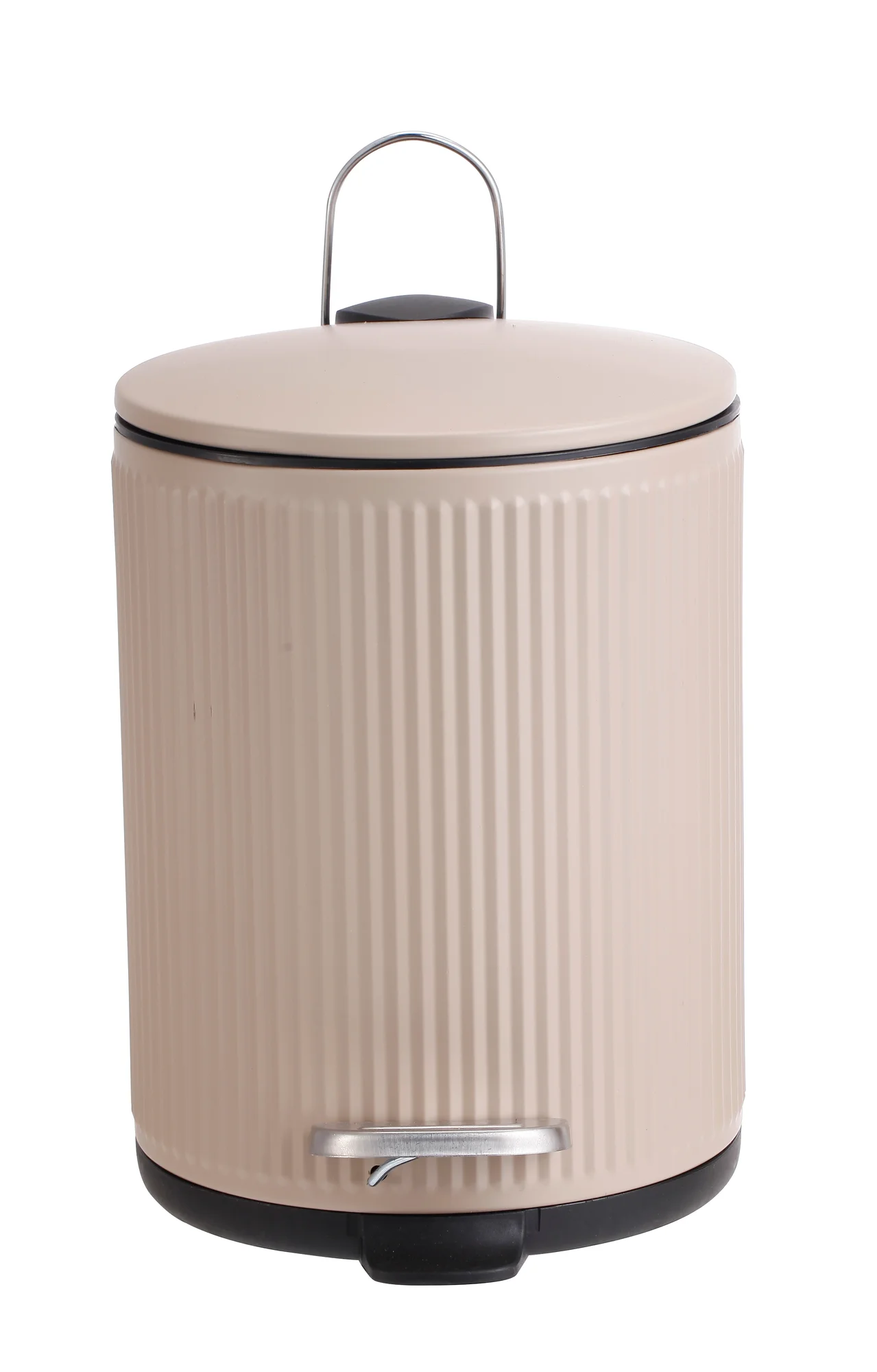 Cesto de Basura Acero Crema Tapa Soft — imagen 1