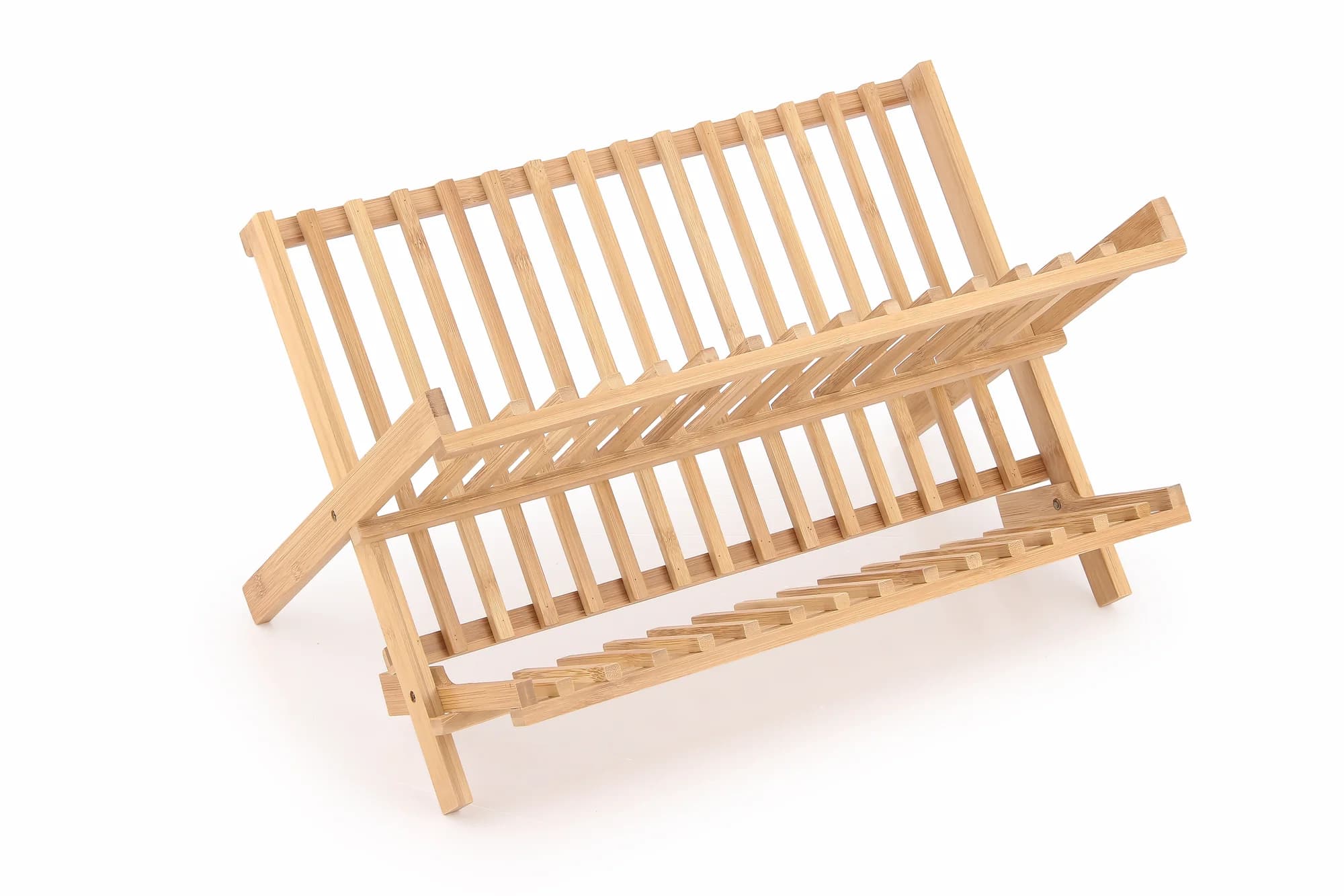 Escurridor Secaplatos Plegable Bamboo 2 Niveles — imagen 1