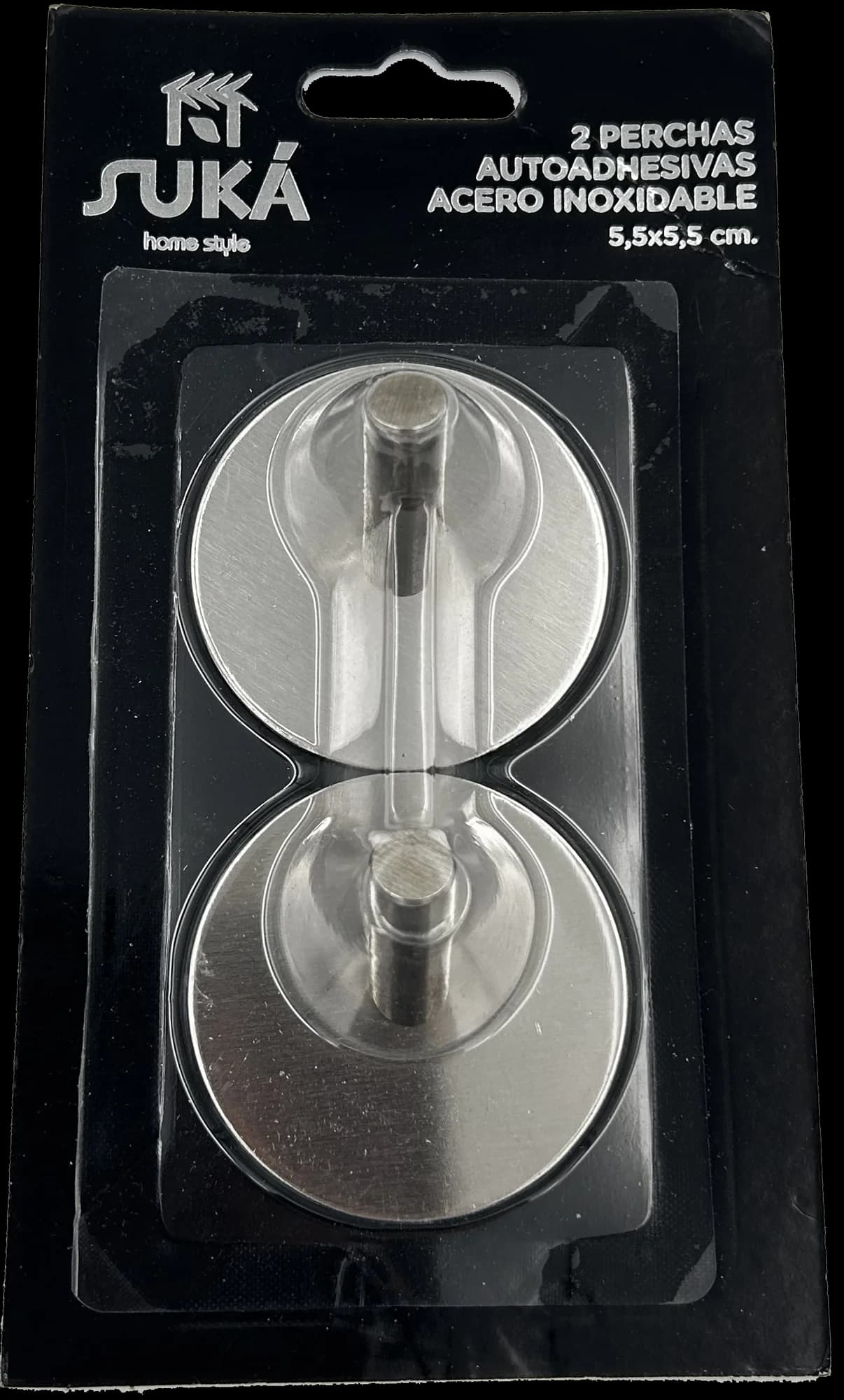 Perchas x2 Autoadhesivas de Pared Acero Inoxidable — imagen 2