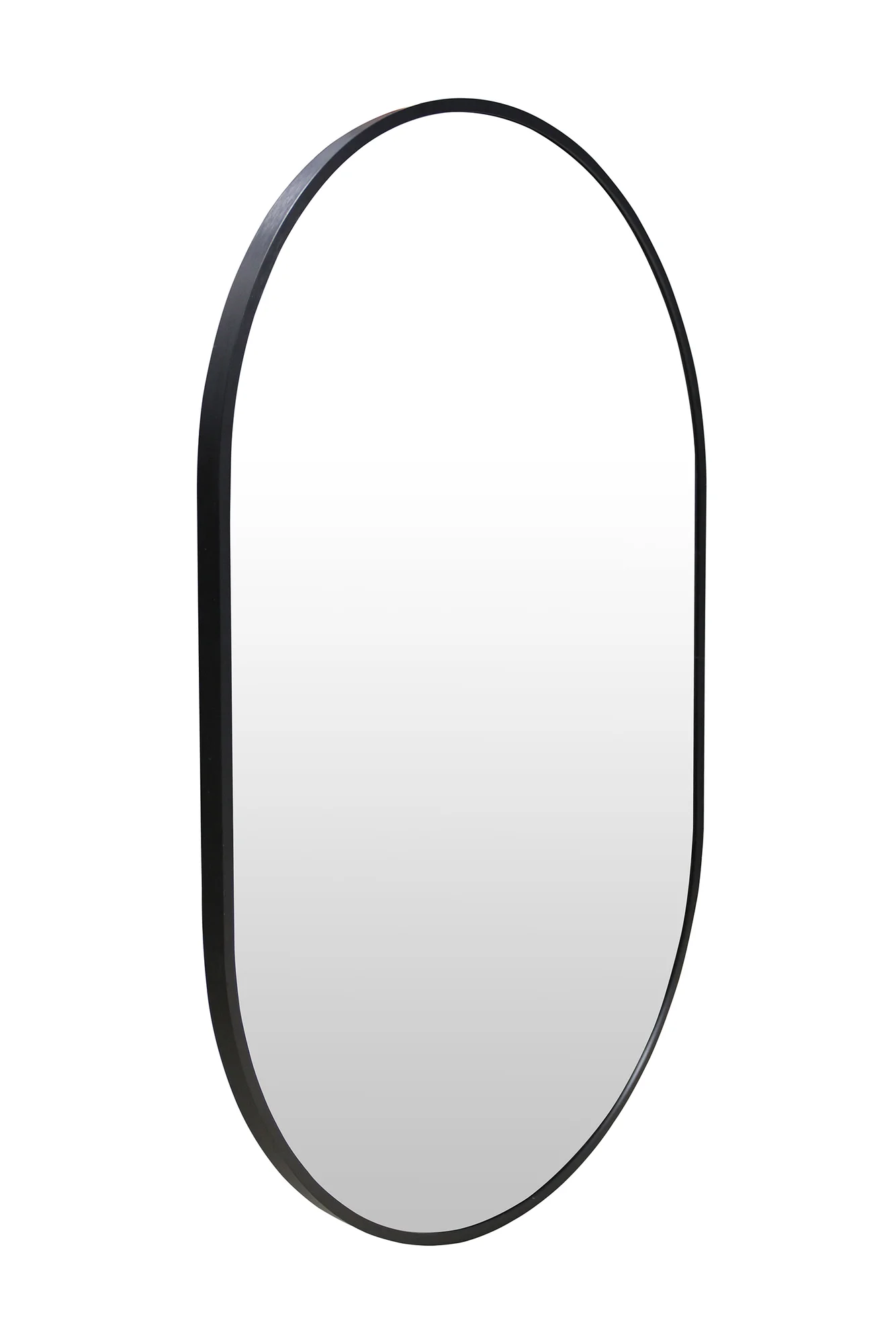 Espejo Oval de Pared Marco Negro 60x90 cm — imagen 2