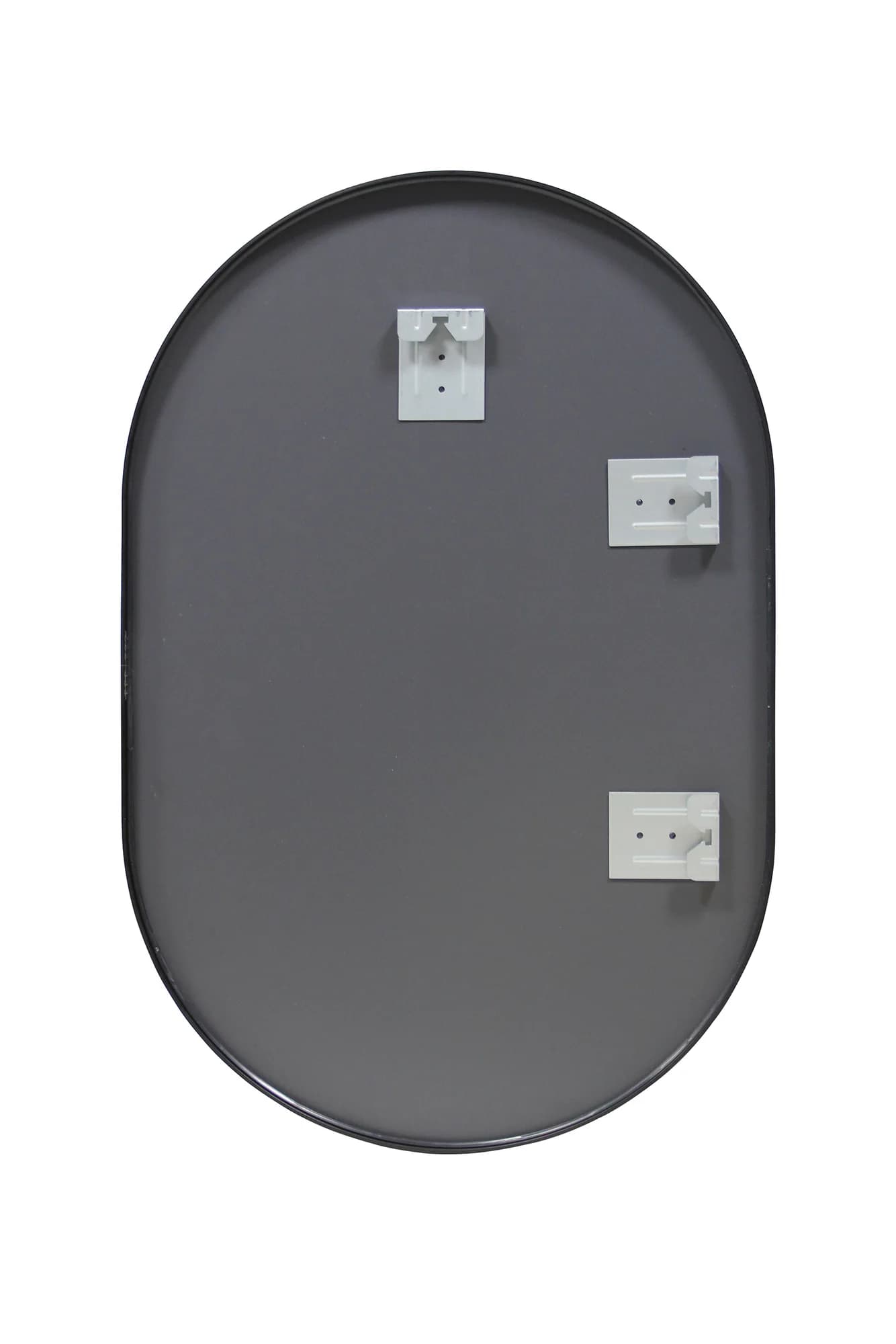Espejo Oval de Pared Marco Negro 60x90 cm — imagen 3