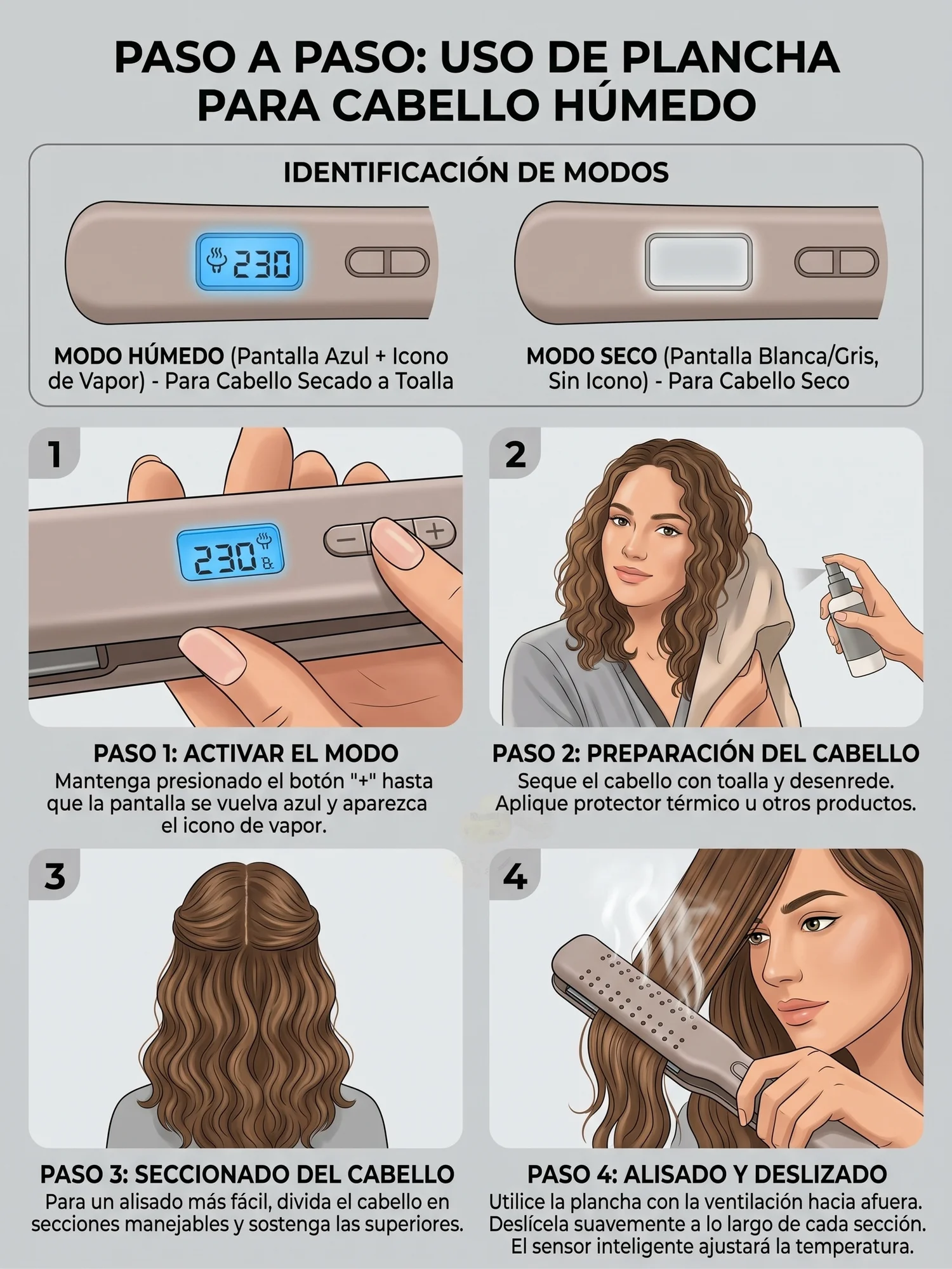 Plancha Alisadora Remington Wet2straight Con Sensor Lcd — imagen 6